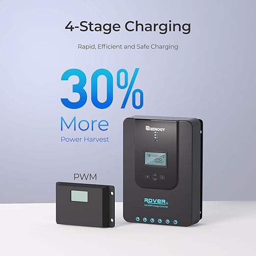 Renogy Solar Charge Controller Rover 20A 12V24V Auto DC Input MPPT Charge