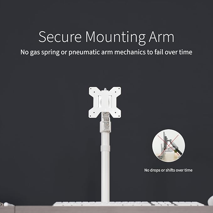 VIVO Single Monitor Arm Desk Mount, Holds Screens up to 32 inch Regular and 38