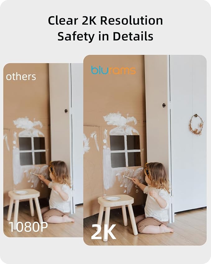blurams Security Camera 2K, Baby Monitor Dog Camera 360-degree