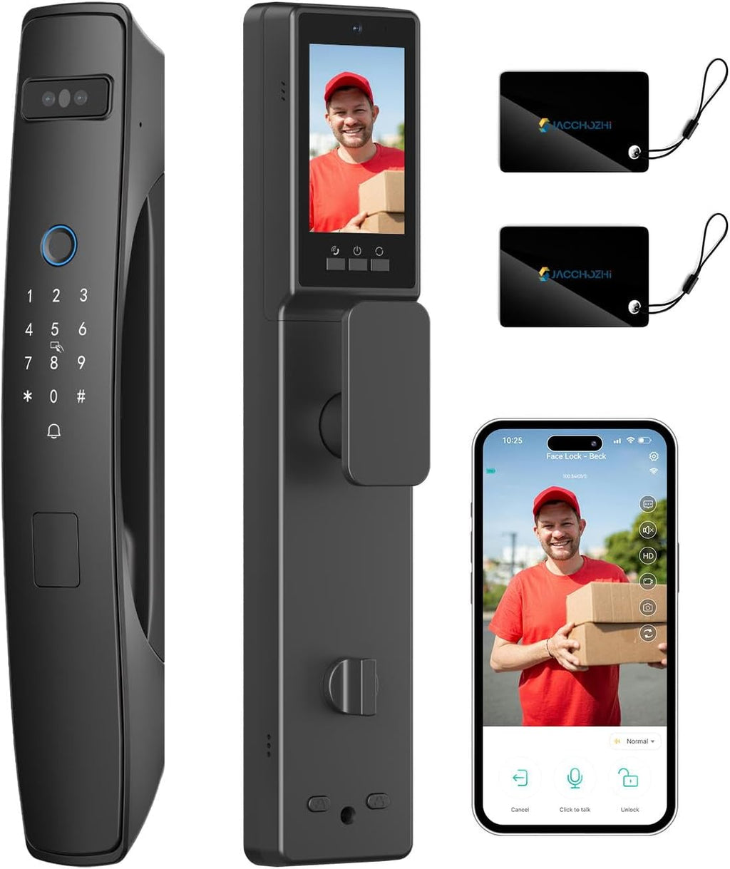 3D Face Recognition Smart Lock with Dual Cameras & Doorbell