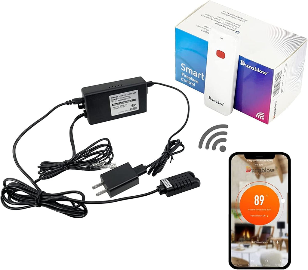Durablow SH3002D-RH Dual WiFi Smart Home Gas Fireplace Remote Control