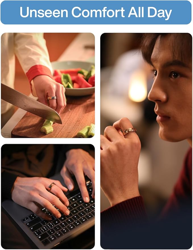 RingConn Gen 2 Air, Ultra-Thin AI Smart Ring, 10-Day Battery Life,