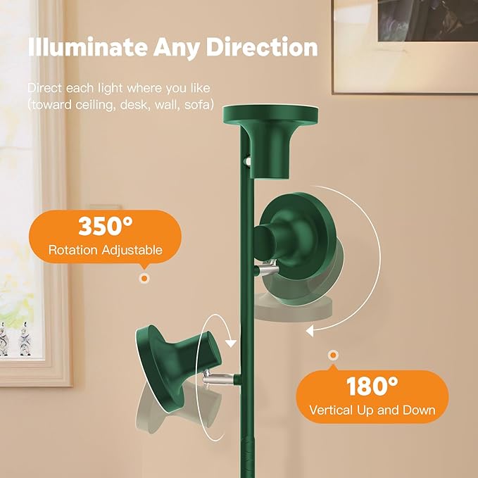 SIBRILLE 36W LED Tree Floor Lamp, Modern Dimmable Standing Lamp