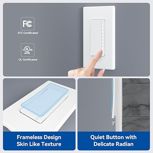ELEGRP Dimmer Switch, Digital Dimmer Light Switch (2 Pack)