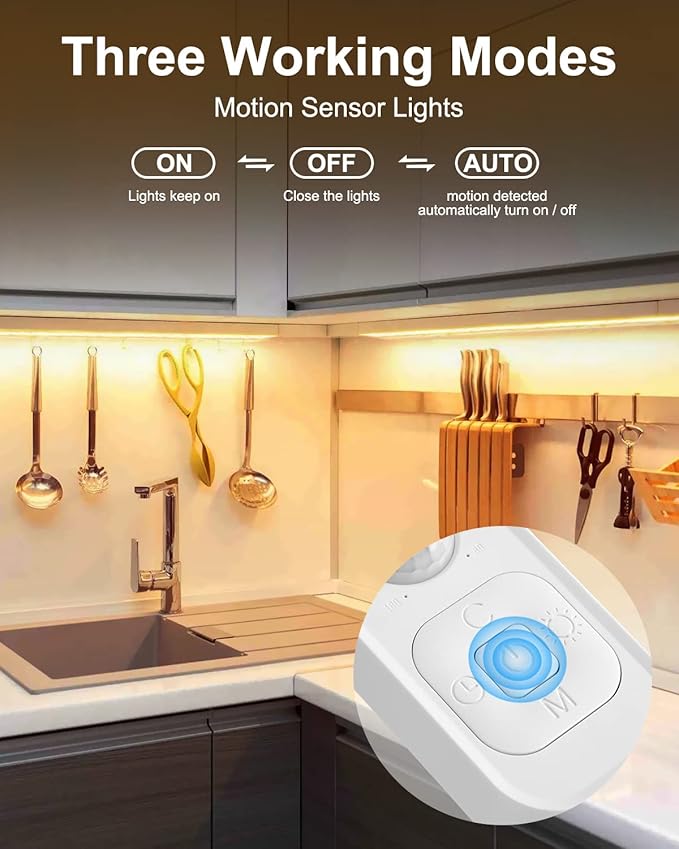 Feuymoent Motion Sensor LED Strip Light