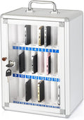 24 Slots Aluminum Alloy Cell Phone Locker, Phone Holder for Classroom