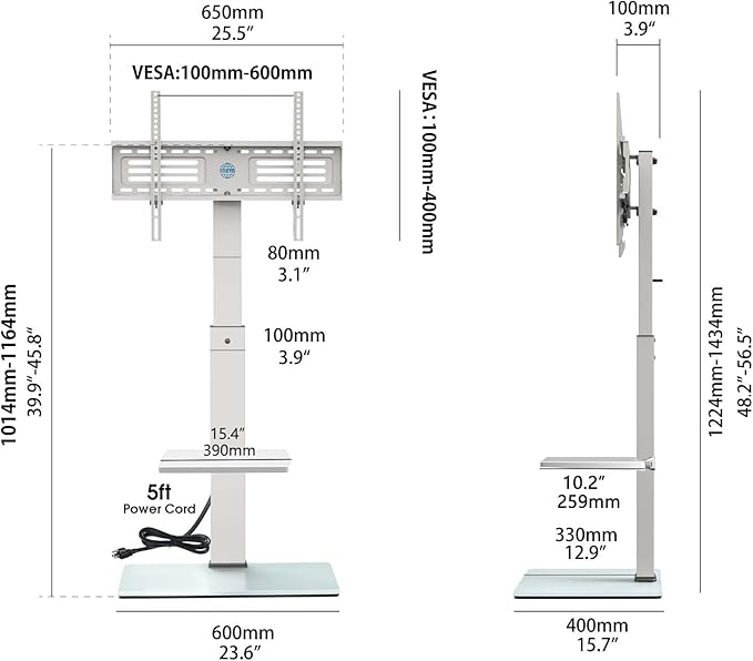 FITUEYES Floor TV Stand for 32-75 inch TV