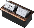 KYHSHJ Dual Pop-Up Floor Electrical Outlet Box Kit，20 Amp Stainless Steel USB