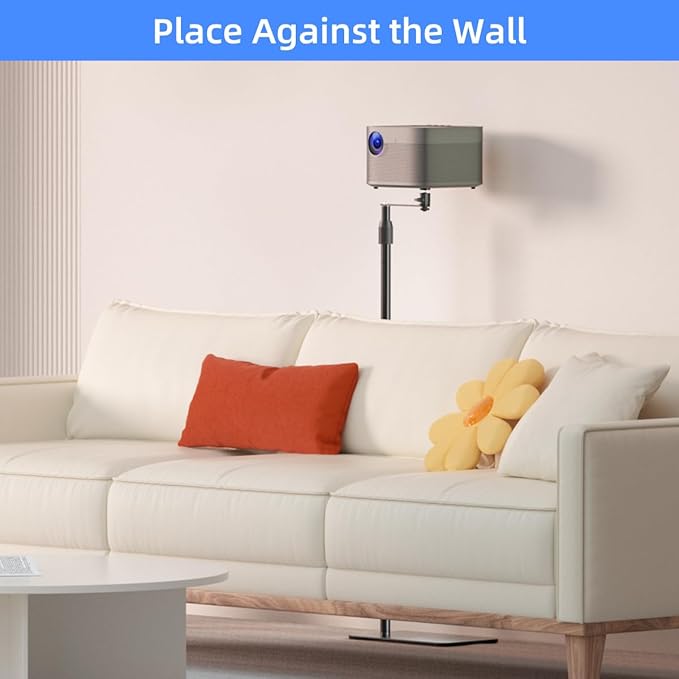 suptek 63.9” Extendable Projector Stand Against Wall Hidden Stand, 360°Swivel