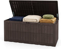 Tangkula 180 Gallon Outdoor Storage Box with Lockable Lid