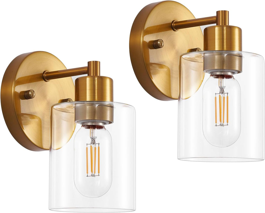 SOPEAS Brushed Gold Wall Sconce (2PACK)