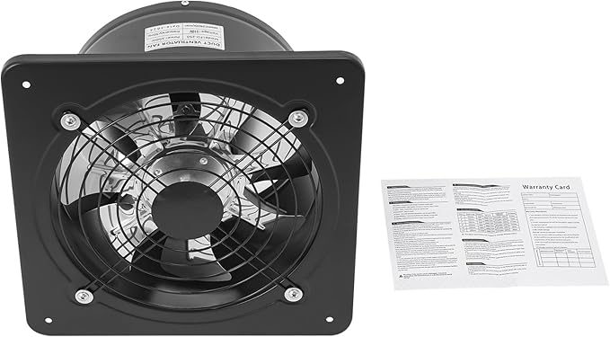 XUFOPLY 9.84 Inch Exhaust Fan, 110V 100W Wall Mounted Vent Fans 2600RPM Kitchen
