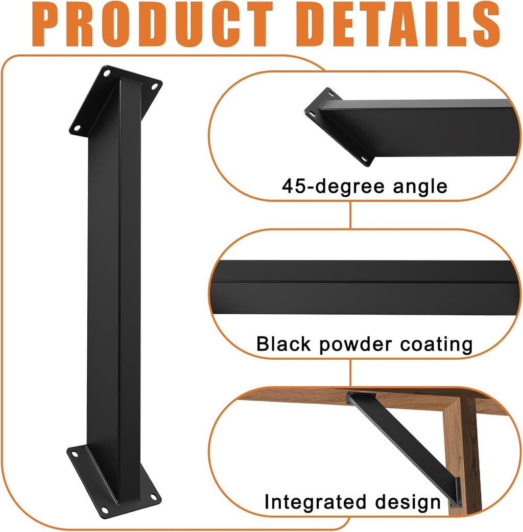 45 degree angle support brackets for pergola,gazebos showing dimensions