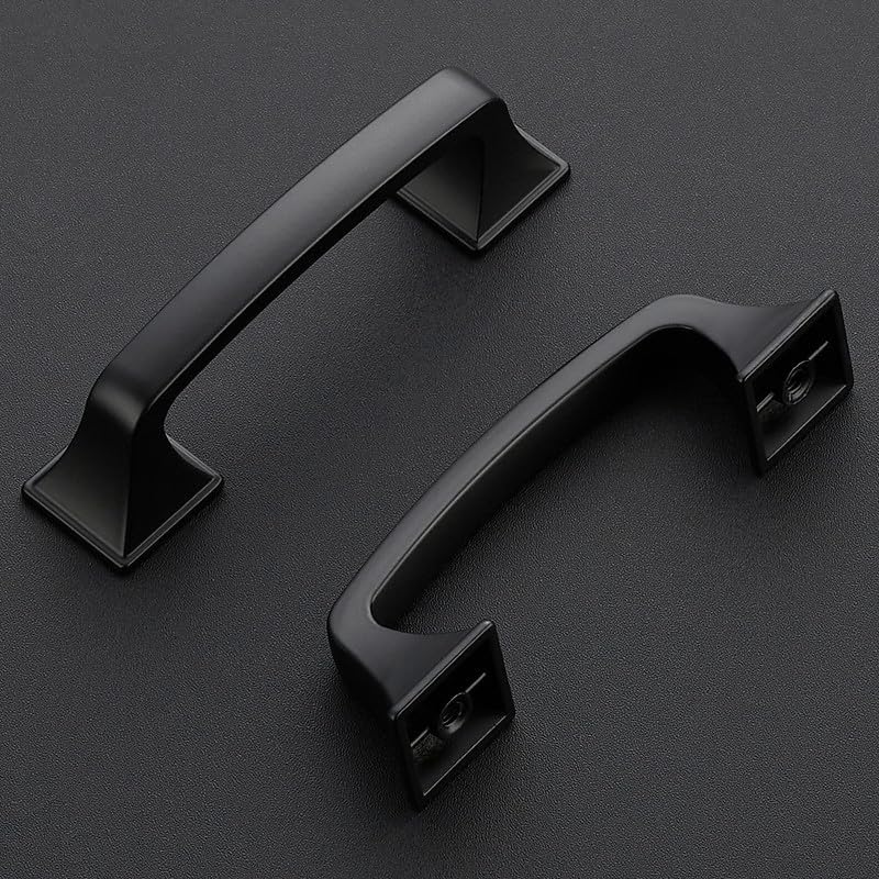Ravinte Cabinet Pulls 3 Inch Matte Black Kitchen Cabinet Handles 30 Pack | Drawer Pulls Kitchen Cabinet Hardware Black Cabinet Drawer Handles Arch Pull Solid Big Square Foot