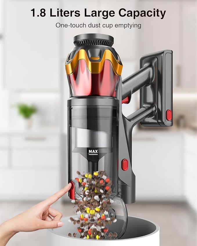 Cordless Vacuum Cleaner, 650W 55KPa 70Mins Vacuum Cleaners
