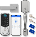 DESLOC B200 Smart Front Door Lock Handle Set, Fingerprint & App Control