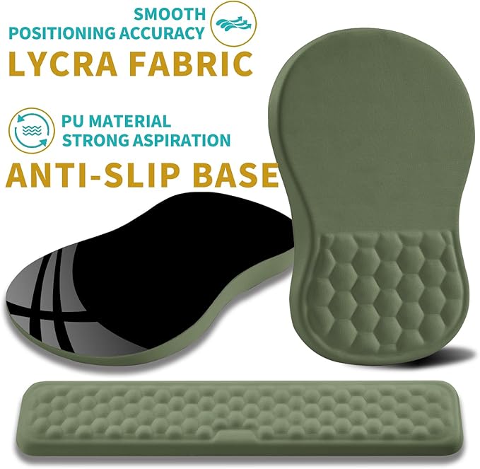 Hokafenle 2 in 1 Ergonomic Mouse Pad Wrist Support & Wrist Rest