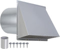10 Inch Hooded Wall Vent with Screen and Damper, Outdoor Wall Exhaust Vent