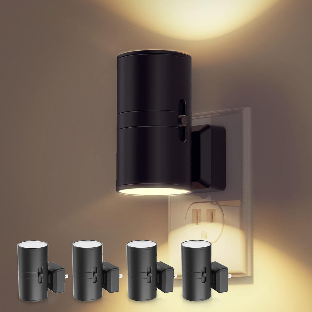 L LOHAS LED Night Light Plug in, 4 Pack, Dimmable Night Lights Plug into Wall