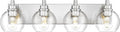 METWET Bathroom Light Fixtures, 4 Light Brushed Nickel Vanity Light, 26 Inch