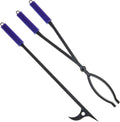 28in Firewood Tongs and Fire Poker Set Wrought Iron