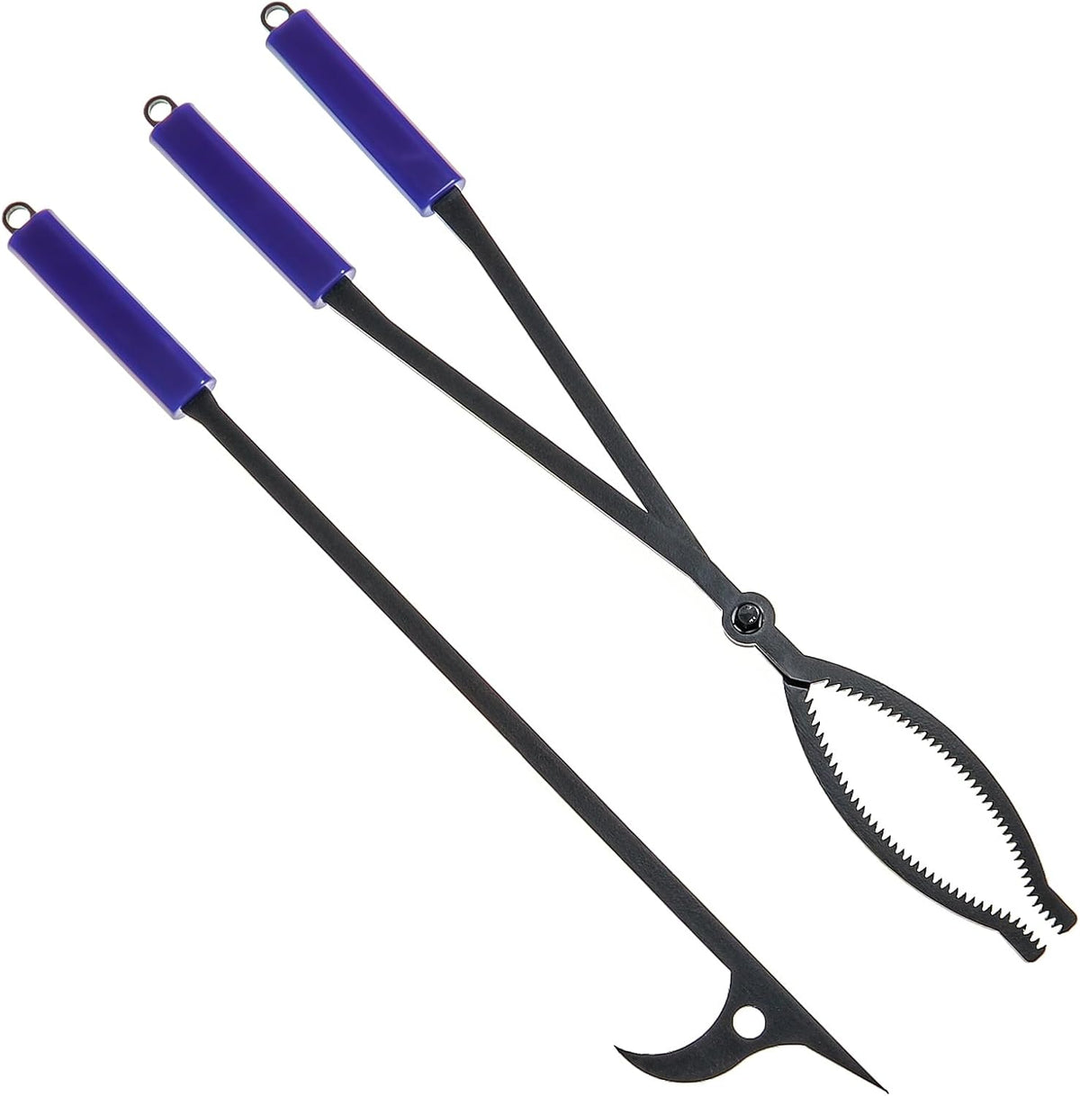 28in Firewood Tongs and Fire Poker Set Wrought Iron