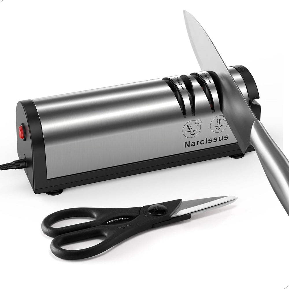 Narcissus Knife Sharpener, Professional 2 Stage Electric Knife Sharpener for ...