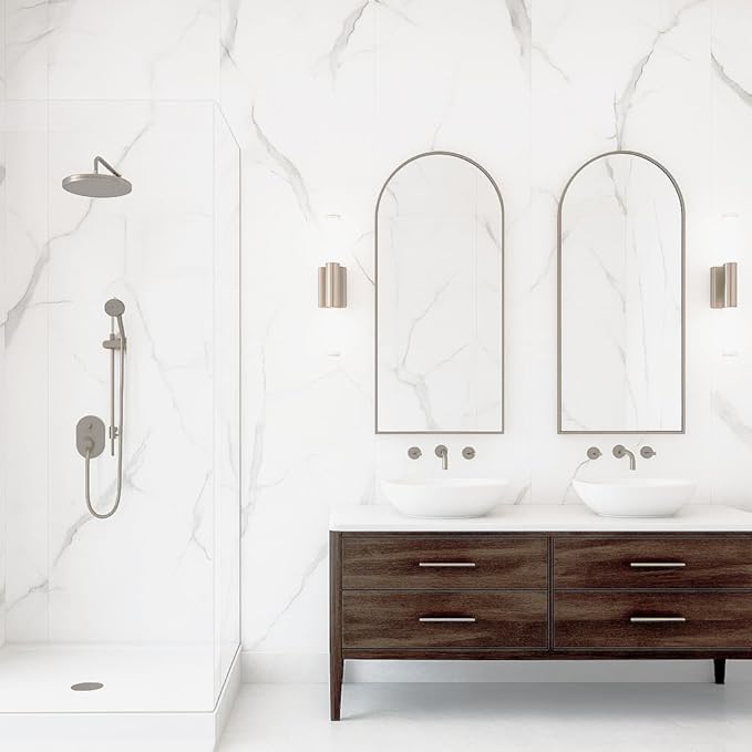 Dundee Deco Faux Marble Wall Panels - 2 ft X 4 ft - Glossy (4 Pack)