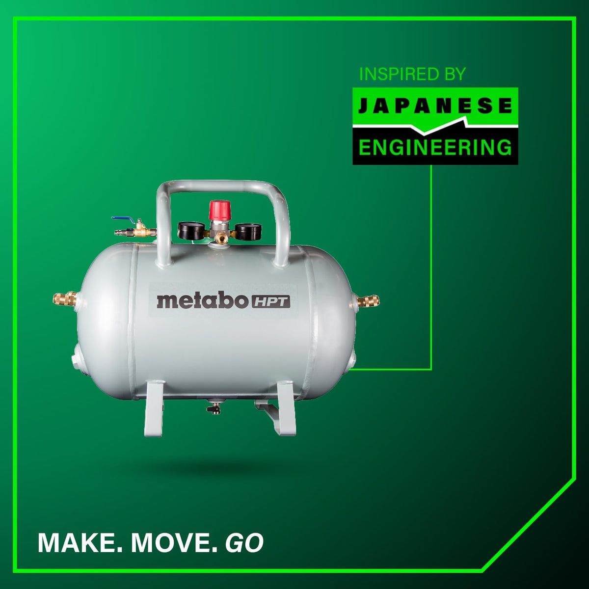Metabo HPT 10 Gallon Air Tank, High Capacity ASME Certified, UA3810AB