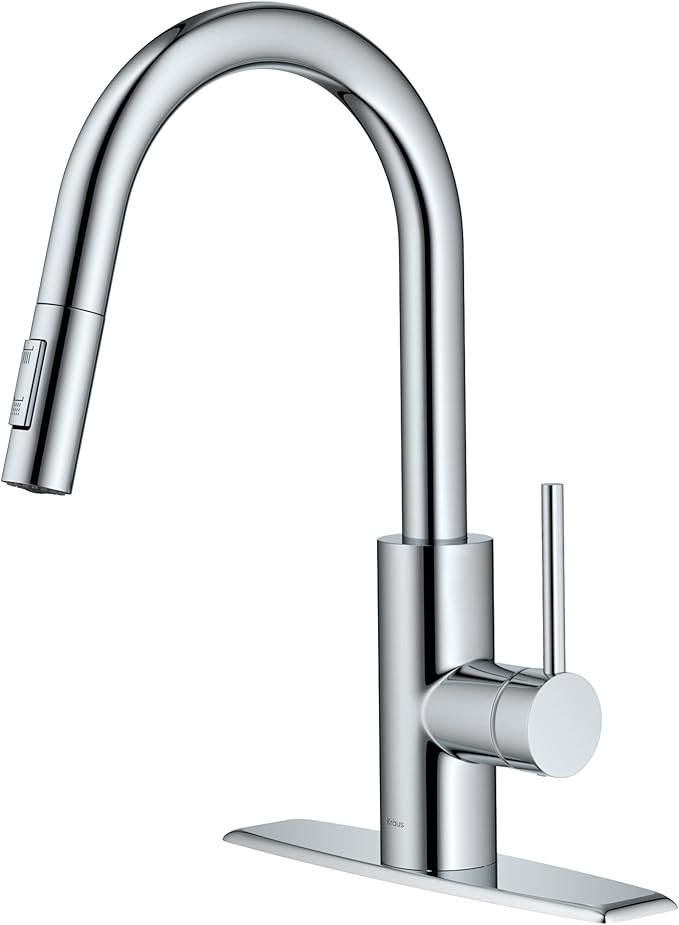 KRAUS Oletto Single Handle Pull Down Kitchen Faucet