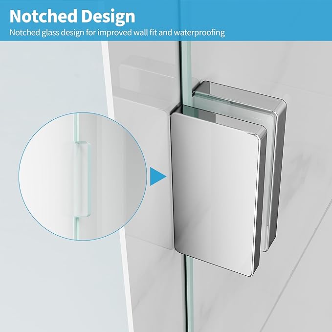 Shower Glass Panel, 28.5" W x 78.75" H Fixed Shower Screen Panel