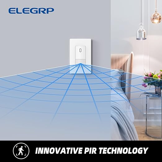 ELEGRP Occupancy Motion Sensor Light Switch, PIR Infrared Motion Activated Wall (6 Pack)