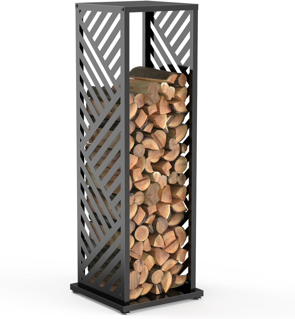 4ft Firewood Rack Indoor, Wood Rack, Metal, 1000 lbs (Diagonal)
