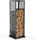 4ft Firewood Rack Indoor, Wood Rack, Metal, 1000 lbs (Diagonal)