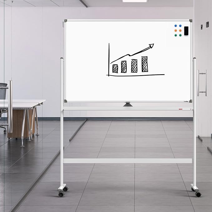 Dry Erase Whiteboard Easel on Wheels