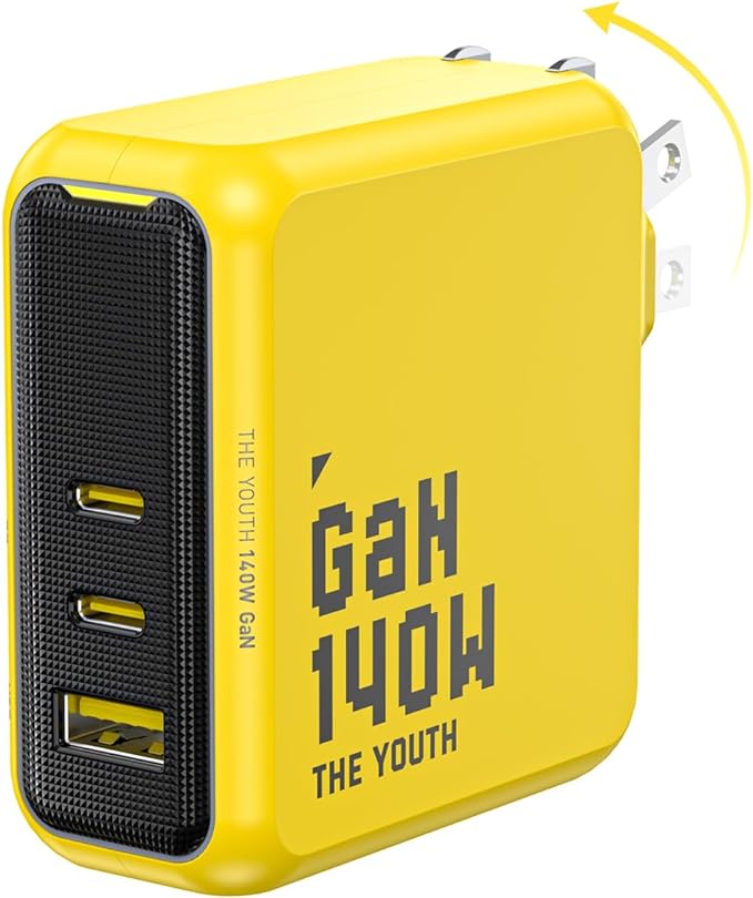AOHI Youth 140W GaN+ USB C Charger 100W Laptop Fast Charger PD3.1 PPS 3-Port