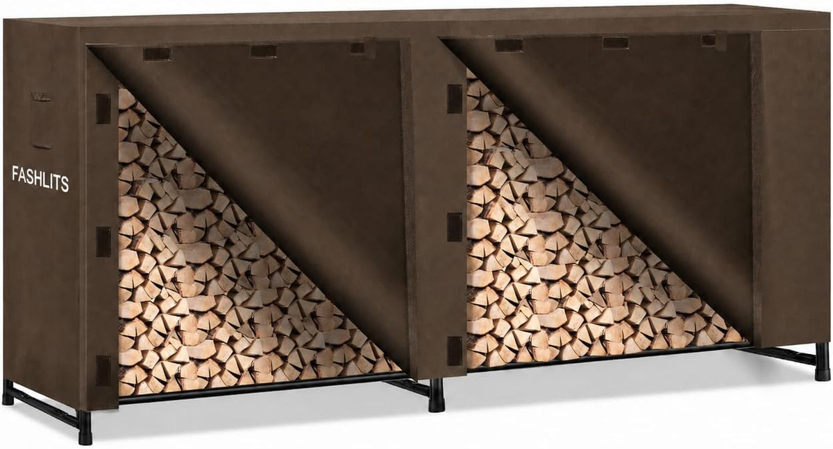 8ft Firewood Rack Cover, Waterproof Heavy Duty 600D Oxford
