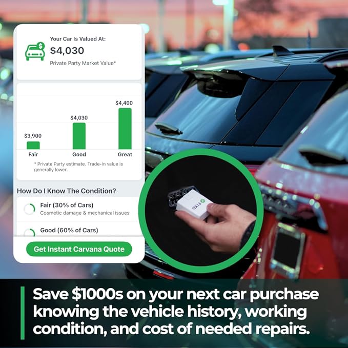 FIXD Bluetooth OBD2 Scanner for Car