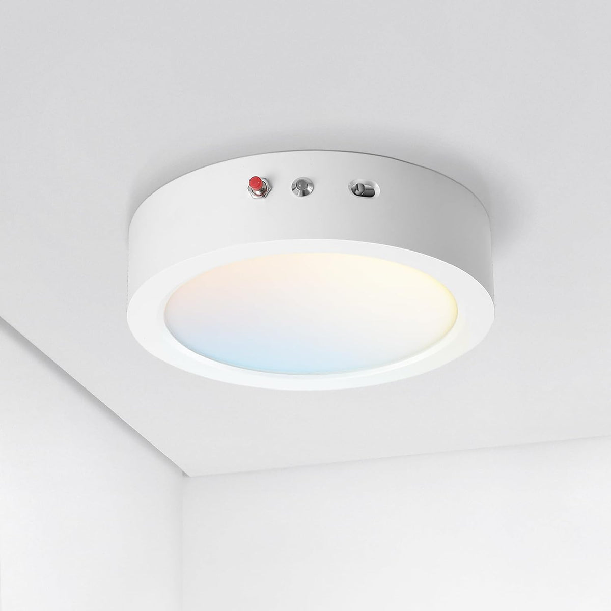ASD LED 7" Round Flush Mount Ceiling Light Fixture, Low Profile Surface