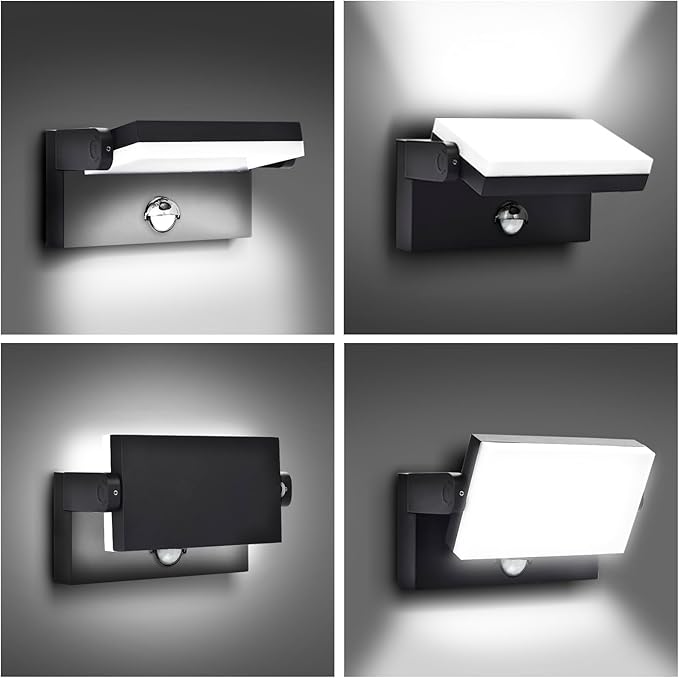 rosykite 40W LED Wall Pack Lights Outdoor Motion Sensor, 360 °Rotation 5000K