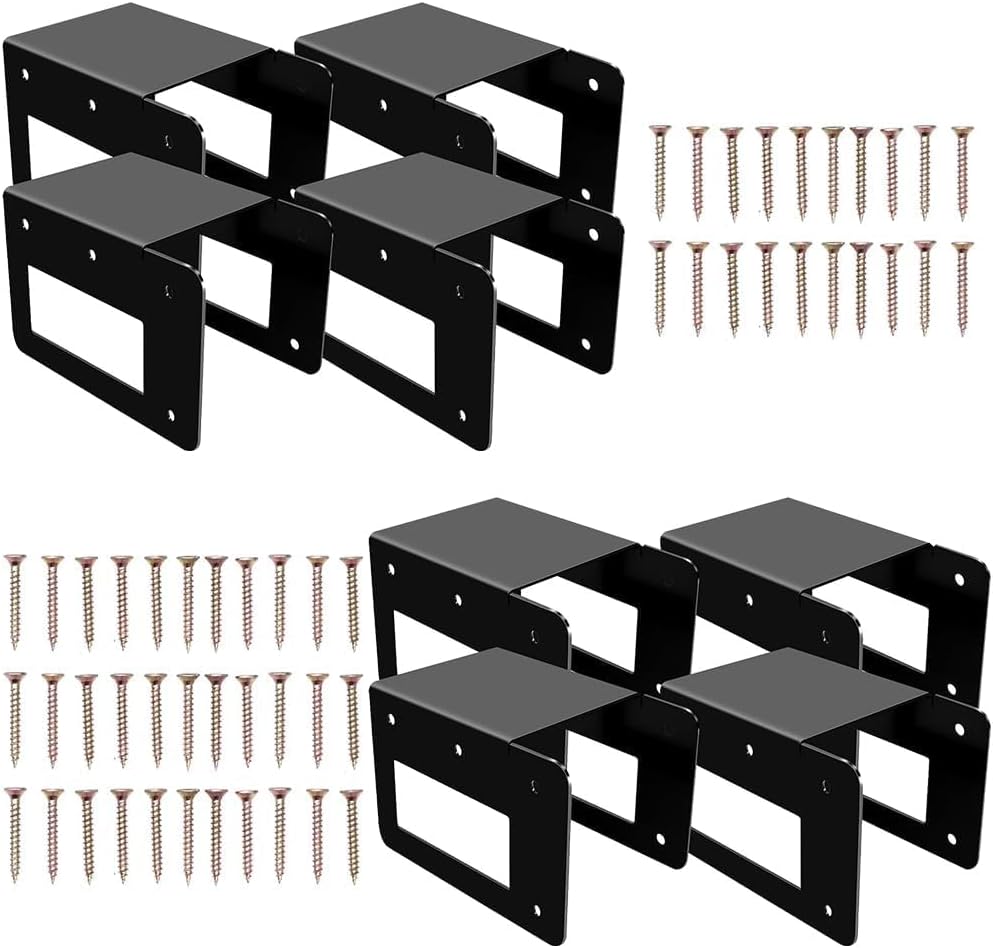 8 Pack Adjustable Firewood Log Storage Rack Bracket