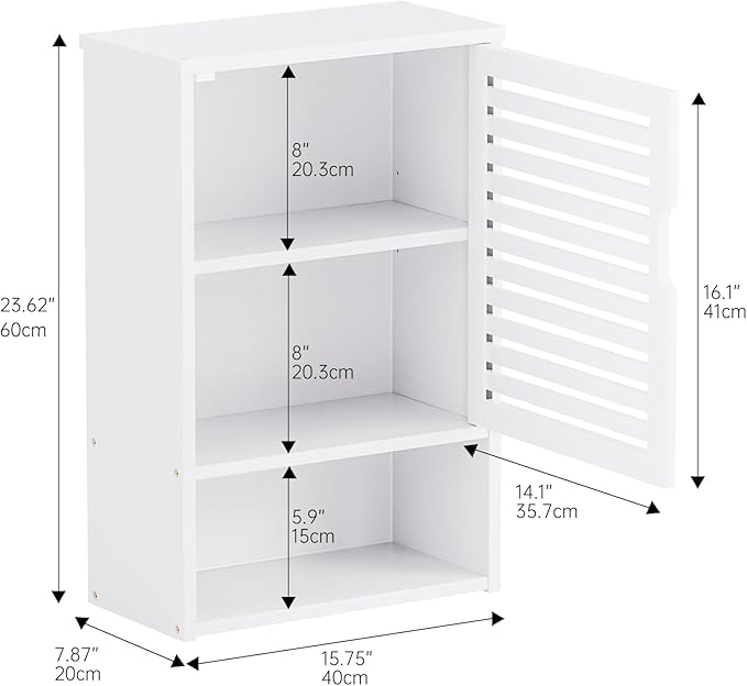 HITNET Bathroom Cabinet Over Toilet, Hanging Cupboard