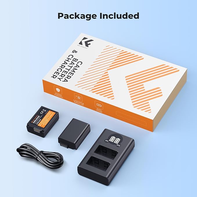 K&F CONCEPT 1600mAh EN-EL25 Battery 2-Pack EN-EL25A Battery and Dual LCD