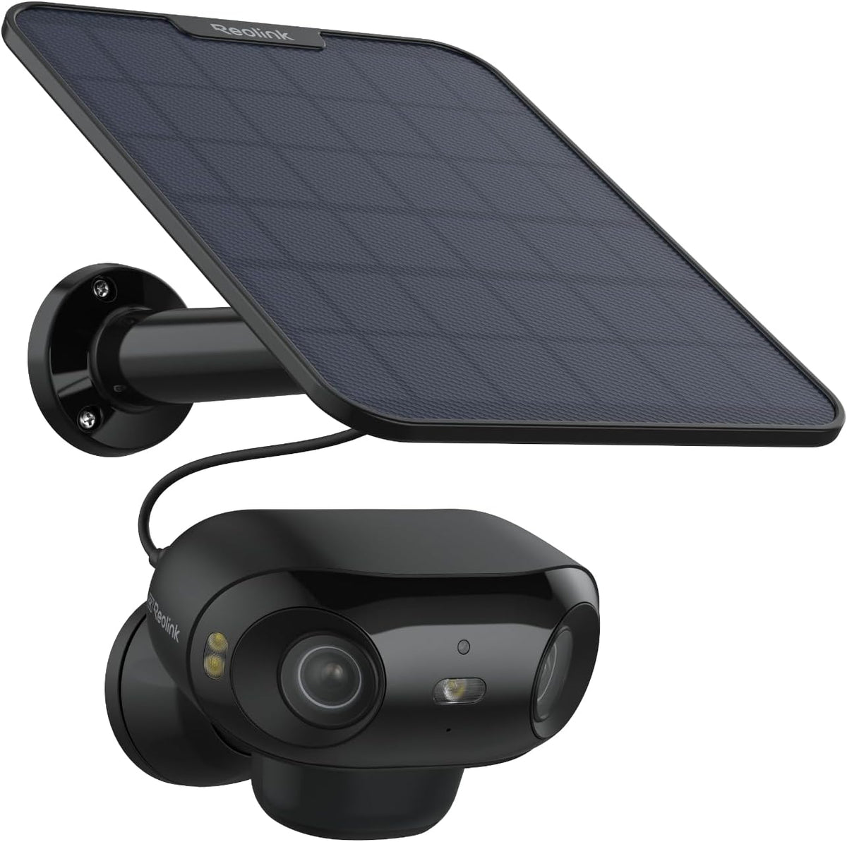 REOLINK Argus 4 Pro Black, 4K Dual-Lens 180° Solar Security Cameras Wireless