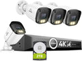 SANNCE 4K PoE Security Camera System - NVR with 4PCS Bullet Camera(2TB HDD)