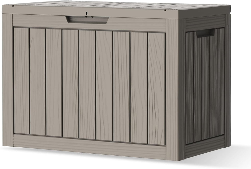 Outdoor Deck Storage Box, 50 Gallon Deck Box,Lockable Patio Storage Bench