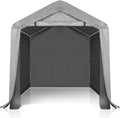 6ft x 6ft Storage Shed Tent, Galvanized Steel Frame, Grey