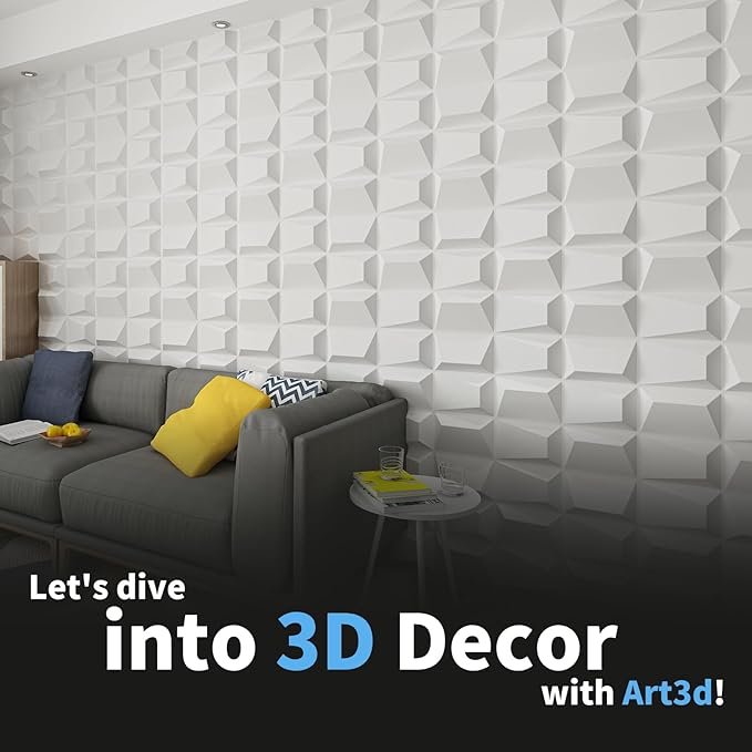 Art3d Decorative 3D Wall Panel, 32 Sq.FT PVC Interior Wall Decor