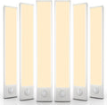 6 Pack Under Cabinet Lighting Wireless, 68 LED Rechargeable Battery Motion