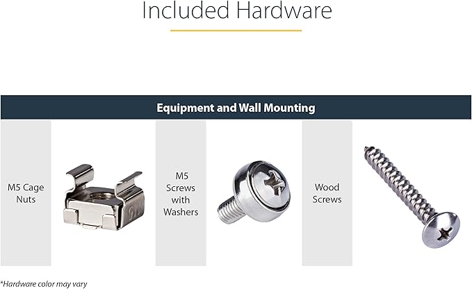 StarTech.com 1U Wall Mount Patch Panel Bracket – 19 in – Steel